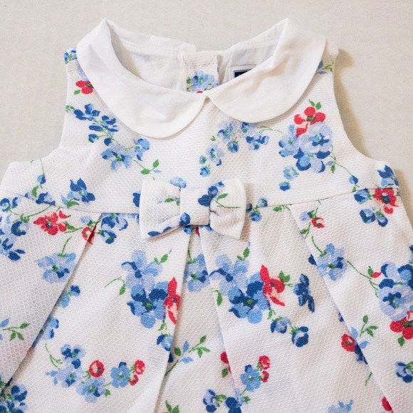 Janie and Jack blue and pink floral dress - Picture 3 of 8